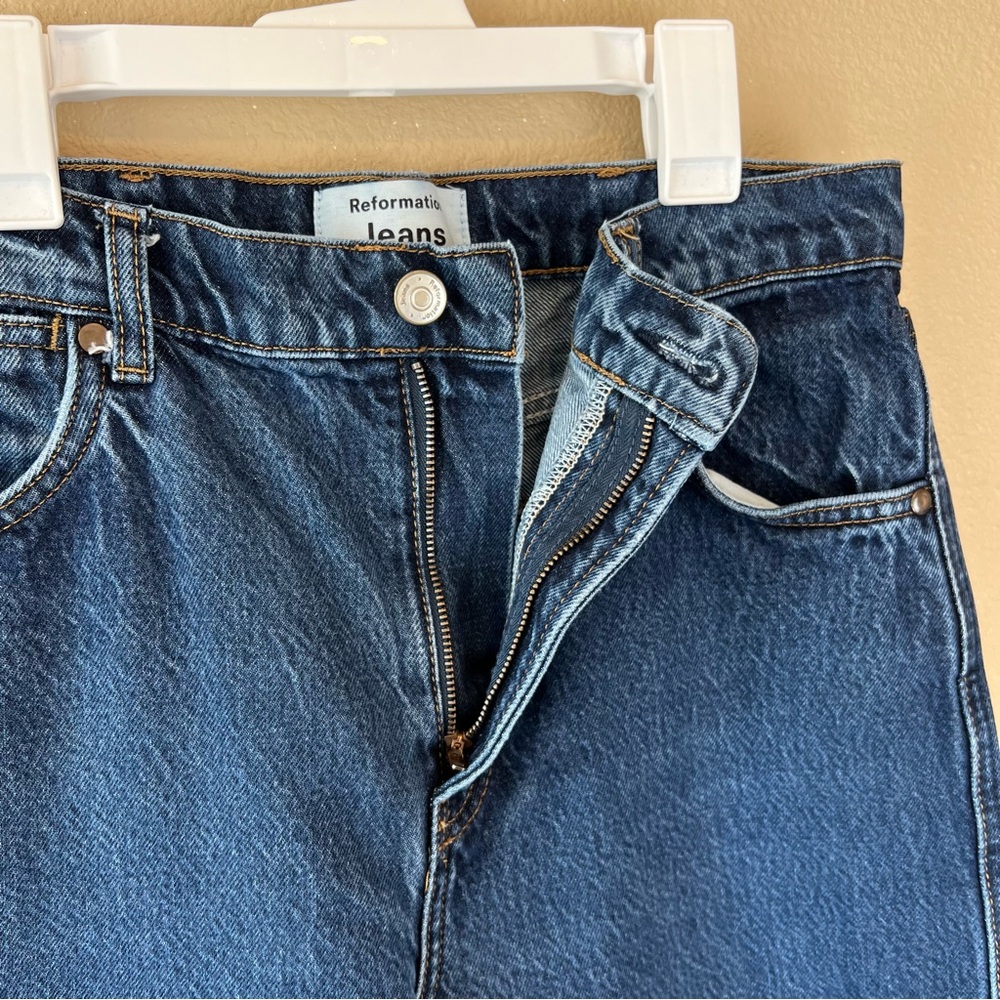Reformation High Rise Blue Jeans - Picture 6 of 12